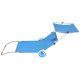 12. FOLDABLE BEACH CHAIR WITH CANOPY ON WHEELS 116x62x60-90CM BLUE