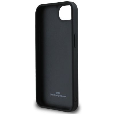7. BMW Leather Hot Stamp iPhone 16e Case - Black