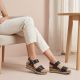 10. Rieker 63781-00 women's black wedge sandals with Velcro