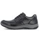 3. Men's comfortable leather shoes, width H, black, Rieker 03607-24