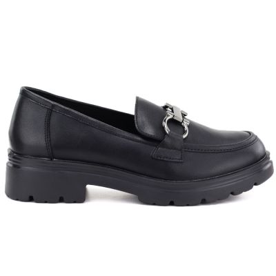 2. Women's leather lords shoes black Jezzi JH03-2