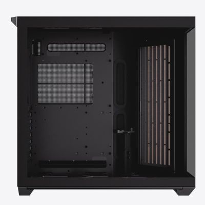 5. APNX V1 PC Case, Midi-Tower, ATX, Tempered Glass, Wood, black