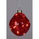 12. GLASS BALL MATRIX DROP LED 10CM RED