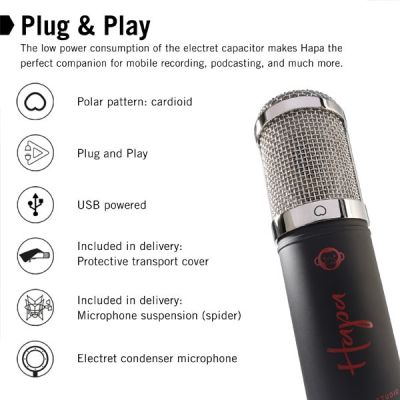 6. Monkey Banana Hapa Black Table Microphone