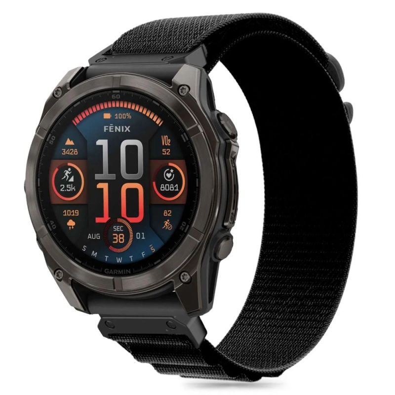 3. Tech-Protect Nylon Pro Strap Garmin Fenix 5 / 6 / 6 Pro / 7 / 8 (47MM) - Black