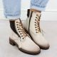 7. Women's beige worker boots Vinceza 26-58559