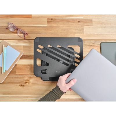 10. Trust ZEFF METAL Black Laptop Stand