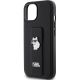6. Karl Lagerfeld Gripstand Saffiano Choupette Pins Case for iPhone 15 Plus / 14 Plus - Black