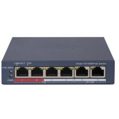 2. Hikvision DS-3E1106P-EI Managed Fast Ethernet (10/100) Network Switch PoE Support Gray