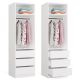 4. OPENO 1W1P3S WHITE Wardrobe – Modular Rack with Clothes Rail and 3 Drawers