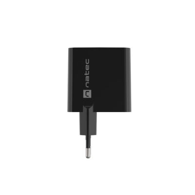 3. NATEC CHARGER RIBERA GAN 1X USB-A + 1X USB-C 45W BLACK NUC-2143