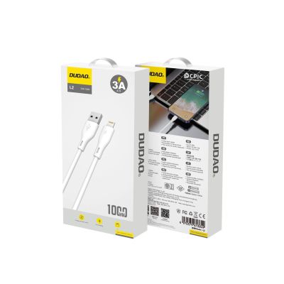 5. Dudao USB / Lightning 3A 1m white cable (L2L 1m white)