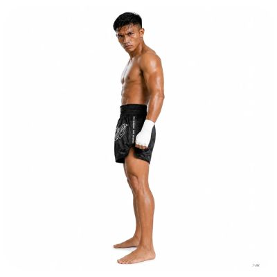 3. Men’s Black Muay Thai Shorts V2 COMBATWEAR | DBX Bushido