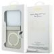 7. Guess Magnetic Ring Stand Grained Classic Logo MagSafe case for Samsung Galaxy Z Flip 8 - beige