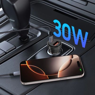 5. Tech-Protect CC03 30W 2-Port USB-A / USB-C Car Charger - Black