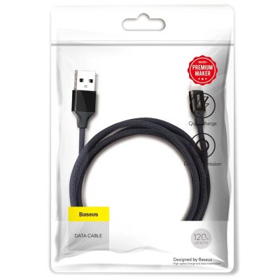 12. Baseus Yiven fabric braided cable USB / Lightning 1.2M black (CALYW-01)