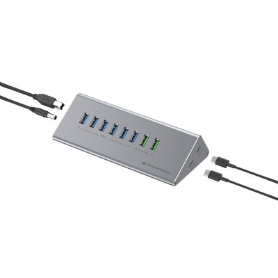 CONCEPTRONIC 10-port USB-A3.0/-C Hub Adapter -> 6xA3.0+m.Netz. Gr