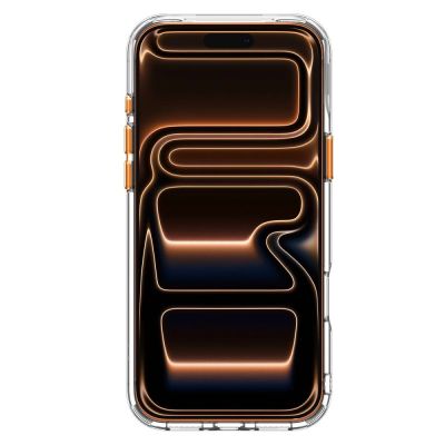4. Spigen Ultra Hybrid Optik S MagSafe Case for iPhone 18 Pro / 17 Pro - Transparent Orange