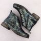 18. Women’s green patent croc ankle boots Rieker 71205-90