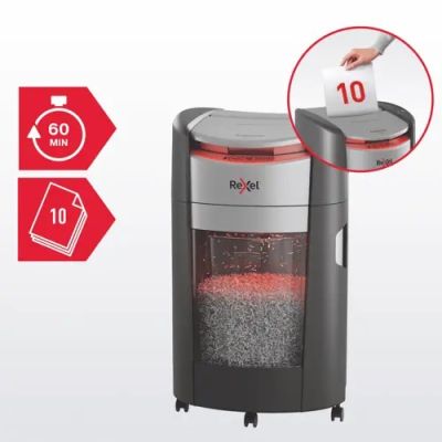 9. Rexel ShredMax AutoFeed+ 300X shredder, P4, 300 sheets, 25 l bin