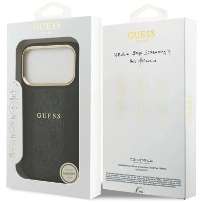 8. Guess 4G Stripe MagSafe case for iPhone 17 Pro - black