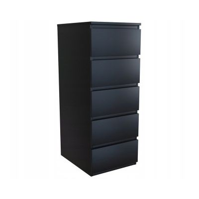 W5 5-DRAWER BLACK CHEST OF DRAWERS