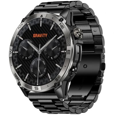 4. Smartwatch Gravity Black Strap + Bracelet GT46-4
