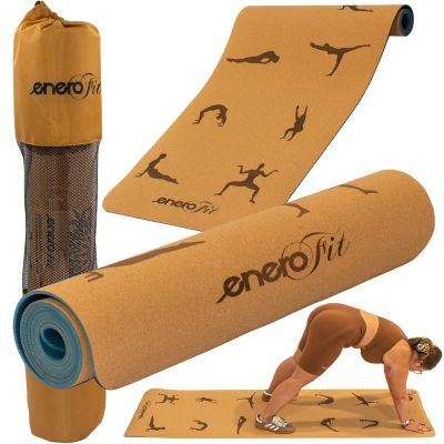 10. CORK YOGA MAT 183x61x0.4CM ENERO FIT