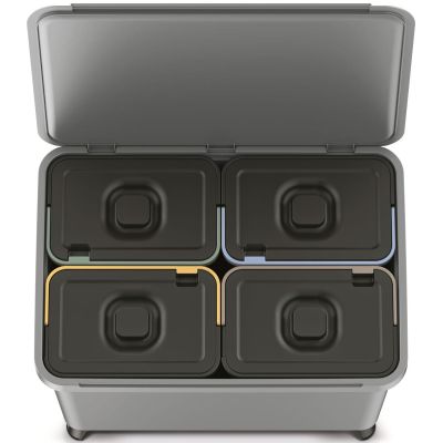 4. WASTE BIN SYSTEMA SORTIBOX 4IN1 SMOOTH GRAY