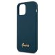 6. Guess GUHCP12LLSLMGBL iPhone 12 Pro Max 6.7" blue/blue hardcase Metal Logo Script