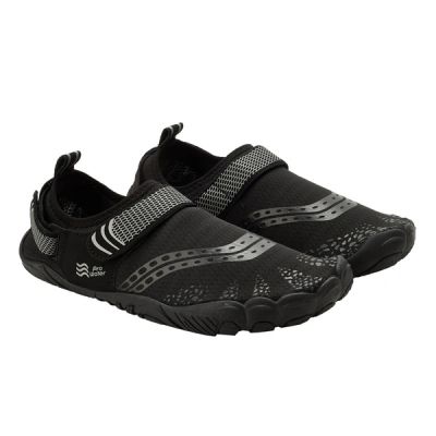 ProWater men's quick-drying non-slip swimming shoes, black and gray