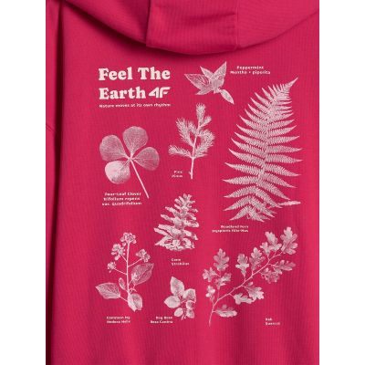 7. Women's loose sweatshirt with hood 4F 4FRSS26TSWSF2836-53S