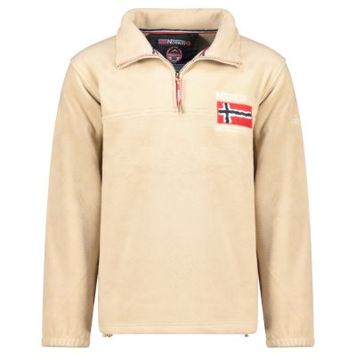 5. Men’s Fleece Jacket Geographical Norway TEQUATEUR BEIGE DB MEN 233 (WZ6694H/GN-BEIGE)