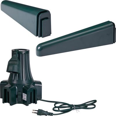 3. PLASTIC CHRISTMAS TREE STAND FOR ARTIFICIAL CHRISTMAS TREE, ROTATING WITH POWER SUPPLY FOR LIGHTS