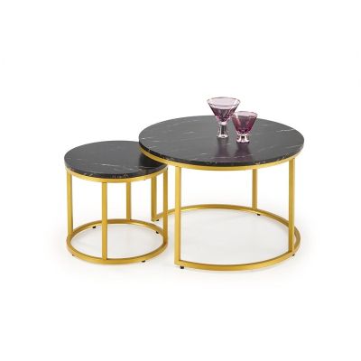 PAOLA BLACK COFFEE TABLE 60X40CM