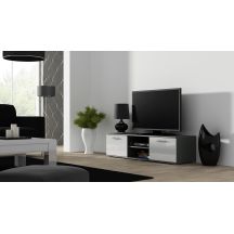 TV cabinet SOHO 140 gray/white gloss