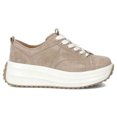 6. Beige women's leather platform shoes Filippo DP6795