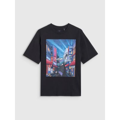 7. Boy's oversize T-shirt with print 4F 4FJRAW25TTSHM3061-20S