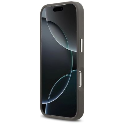 5. Karl Lagerfeld FW Grained Karl & Choupette Heads Pins & Logo iPhone 17 Pro Case - Gray