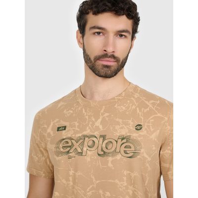 5. Men's regular printed T-shirt 4F 4FRAW25TTSHM3379-83A