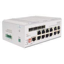 Digitus 8-Port Gigabit Ethernet PoE Industrial Network Switch, Managed L2, 4 SFP Uplink
