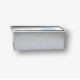 8M countertop box - countertop box for mounting standard 22.5x45 mm (45x45 mm) sockets, hinged on both sides, silver metallic
