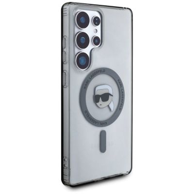 4. Case Karl Lagerfeld Button Karl Head Printed Logo MagSafe Samsung Galaxy S25 Ultra black
