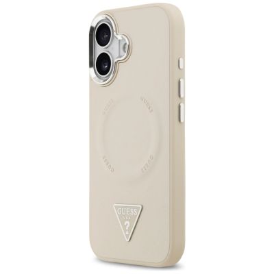 2. Guess Triangle Logo MagSafe Case for iPhone 17 - Beige