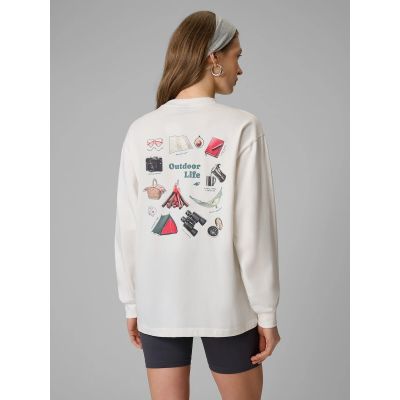 2. Women's longsleeve regular with print 4F 4FRSS26TSWSF2834-11S