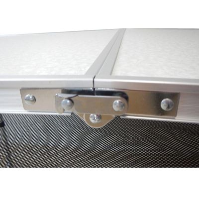 8. FOLDABLE CAMPING TABLE 120x60x70/62/55CM 4 CHAIRS AND SHELF