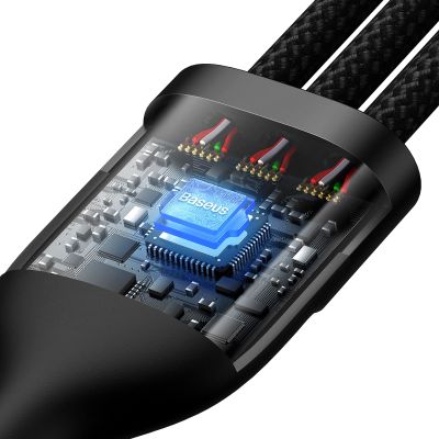 4. Baseus Flash Series II cable USB - USB Type C / Lightning / micro USB 100 W 1.2 m black (CASS030001)