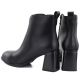 5. Women's black leather high-heeled ankle boots Vinceza 67057