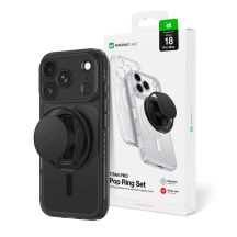 AmazingThing Titan Pro Pop Lens Case for iPhone 18 Pro Max with Camera Cover, Holder and Stand, MagSafe Compatible - Black