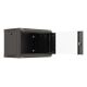 9. Wall-mounted installation rack cabinet 19" 6U 540x350 black glass door LANBERG (Flat Pack)